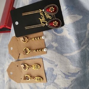 3 sets of earrings